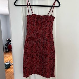 AFRM Red Leopard Bodycon Mini Dress - XS